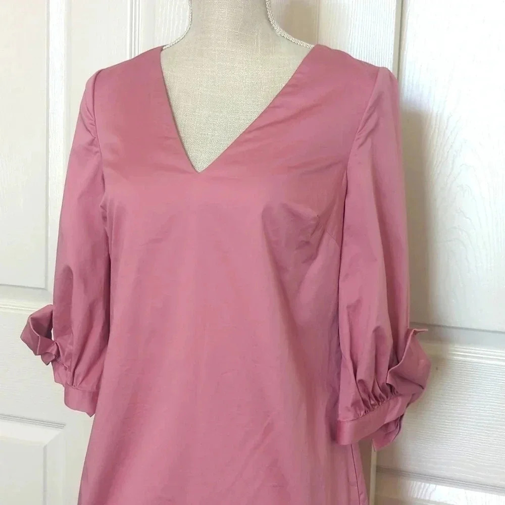 Ted Baker Pink Solyane Oversize Bow Sleeve Dress - Picture 5 of 9